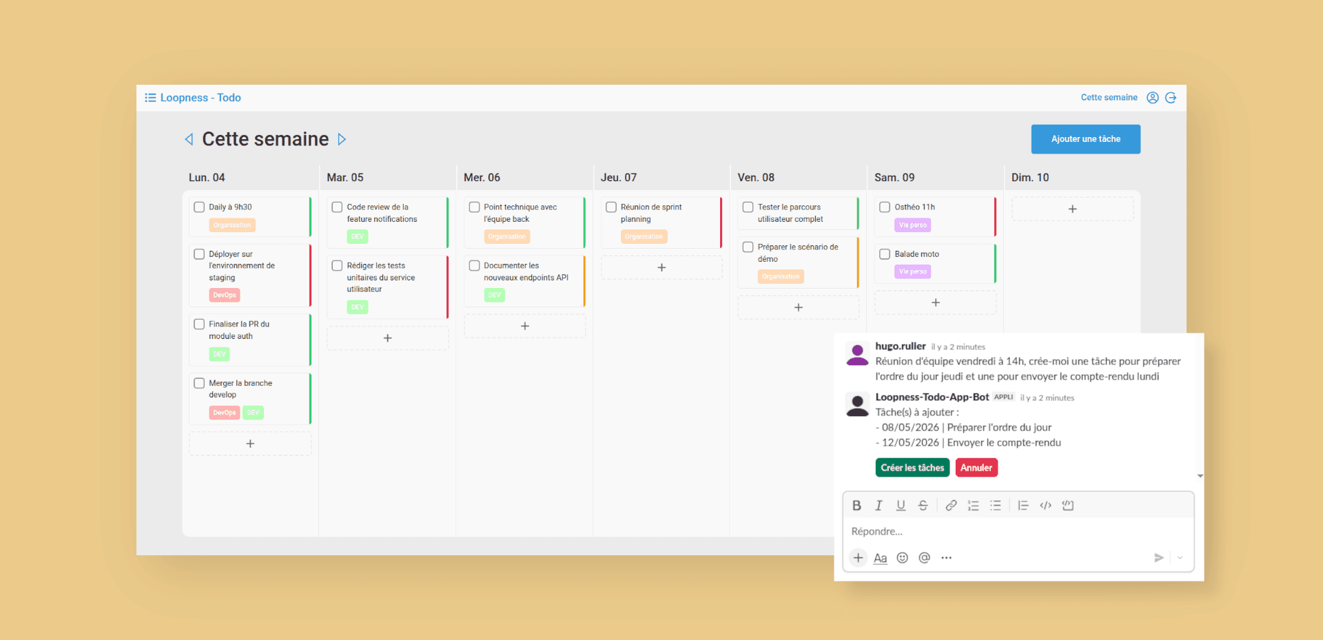 Todo App - Full-stack augmenté par l'IA